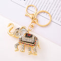 Rhinestone Elephant Keychain Gold Clasp Red Black Blue view 4