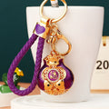 Jeweled Double Fish Fortune Pouch Keychains with Three Wrist Loop Only Options view 9
