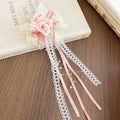 Lace Rose Duckbill Hair Clips Ribbon Pearls Three Styles view 6