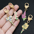 Five-Piece Sunflower Carnation Bouquet Lobster Clasp Charm Assortment view 3