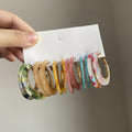 Acetate C Hoop Earring Multipacks in Mixed and Leopard Colors view 6