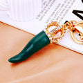Crystal Crown Chili Pepper Keychains in Red and Green Options view 9