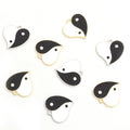 Yin Yang Heart Enamel Alloy Charm Pendants for Jewelry Making view 3