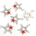 Crystal Open Star Charms in Six Enamel Colors and Two Metal Tones view 6