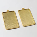 Rectangular Double Sided Bezel Pendant Trays in Six Finishes view 11