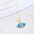 Gold Tone Hamsa and Eyelash Eye Pendant Necklaces in Three Designs view 3