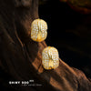 Gold Pave Cushion
