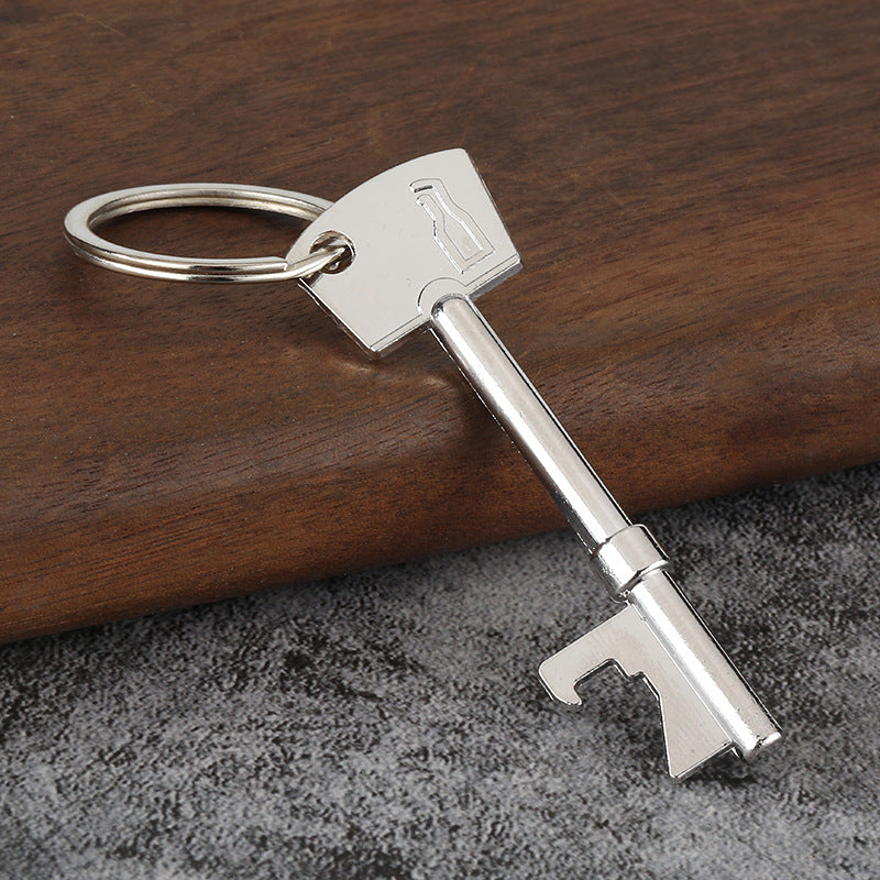 Creative Zinc Alloy Bottle Opener Keychain Gift Accessory