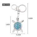 Rhinestone Sea Turtle Keychain Metal Animal Bag Charm view 2