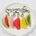 Realistic Fruit Slice Heart-Clasp Charms in Five Tropical Designs view 2