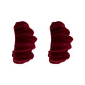 Velvet Twist C Hoop Stud Earrings Flocked Texture Pair view 5