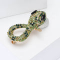 Coiled Crystal Snake Brooch in Four Jewel Tone Colorways view 3