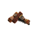 Coffee Brown Wool Tweed Bow Claw And Twist Hair Clips view 5