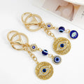 Evil Eye Filigree Keychain with Rhinestone Charms and Beads view 3