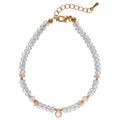Aqua Crystal Geometric Bead Teardrop Bracelets Silver Gold view 5