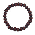 Reddish Brown Wooden Bead Stretch Bracelet Elastic Cord view 5