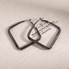 Gunmetal Square Hoops