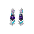 Crystal Enamel Teardrop Earrings Statement Necklaces view 5