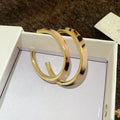 Tortoiseshell Accent Double Hoop Earrings in Gold Tone view 6