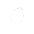 Silver Blue Zirconia Teardrop Pendant Necklace Two Styles view 5