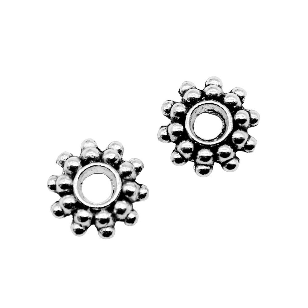9x9mm 0.5g Multicolor Zinc Alloy Round Spacer Beads and Washer Beads for Bracelet Necklace DIY