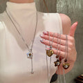Vintage Brown and Gold Tone Pendant Necklaces in Six Designs view 1