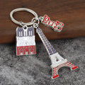 Paris Eiffel Tower Metal Keychain With Four Accent Charm Styles view 3