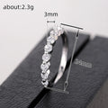 Bezel Round Clear Stone Thin Band Ring Three Metal Tones view 4