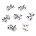 Enamel-Look And Printed Silver Gold Butterfly Alloy Pendant Components in 20 Styles view 11