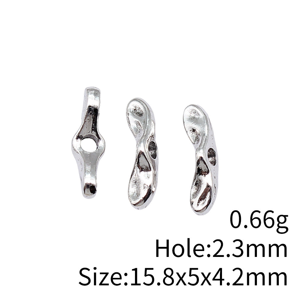 Multi-Color Zinc Alloy Hammered Bow Tie Small Hole Spacer Beads for DIY Jewelry Making
