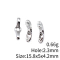 Hammered Bow Tie Metal Spacer Beads in Two Distinct Sizes view 5