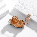 Black Silver Tone Cat Crystal Two Designs Metal Brooch Pin view 3
