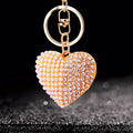 Double Sided Pearl and Crystal Heart Keychains in Five Colors plus Assorted view 6