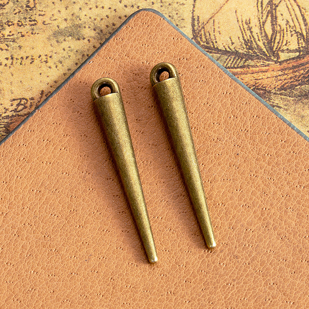 34x5mm Vintage Alloy Cone Charm Pendant