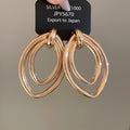 Layered Oval Openwork Drop Earrings in Gold and Silver Tone view 6