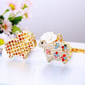 Jeweled Flower Sheep Keychains in Multicolor and Pink Color Options view 4