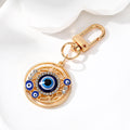 Gold and Silver Tone Heart Evil Eye Clip Keychains view 8