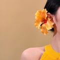 Fabric Hibiscus Flower Hair Pins Pink Red Yellow Styles view 8