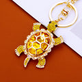Crystal Fortune Turtle Keychains with Cord Sets and Loose Heart Loops view 8