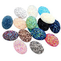 Oval Druzy Style Resin Cabochons in Fifteen Color Options view 5