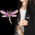 Dragonfly Crystal Enamel Four Designs Metal Brooch Pin view 3