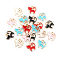 Tiny Enamel Cat Metal Jewelry Charms in Six Color Options view 9