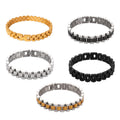 Watch Band Link Bracelets Gold Black Steel Two-Tone view 5