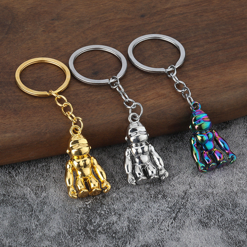Creative Gorilla Zinc Alloy Keychain Car Gift Pendant