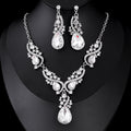 Black Silver Tone Horse Crystal Seven Designs Metal Necklace and Earring Set view 6