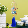 Sky-Blue Deer Royal-Blue-Tassel