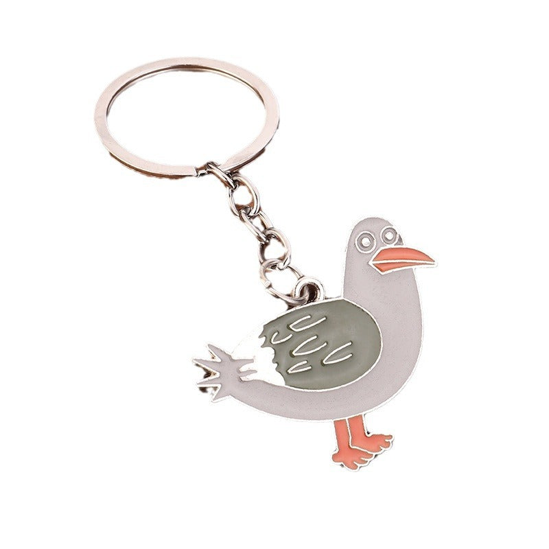 Cute Yellow Duck Alloy Keychain Bag Charm
