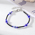 Colorful Beaded Cord Evil Eye Adjustable Bracelets in Twelve Designs view 7