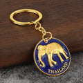 Thailand Elephant Round Metal Keychain, Six Color Styles view 8