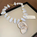 Acrylic Teardrop Bead Necklaces Starfish Shell Pendants view 7